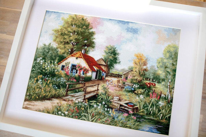 Village landscape BU4011L Counted Cross-Stitch Kit
