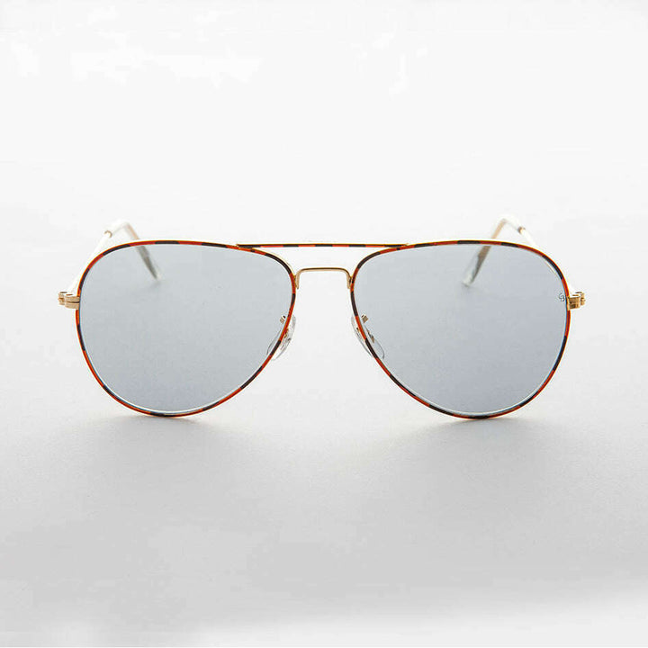 Vintage Aviator Sunglass Glass Photochromic Lens - Merlin 2