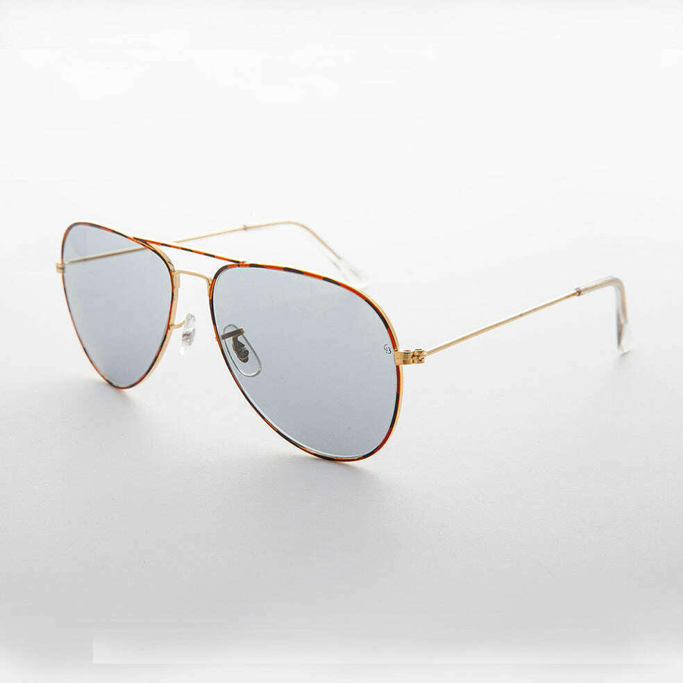 Vintage Aviator Sunglass Glass Photochromic Lens - Merlin 2