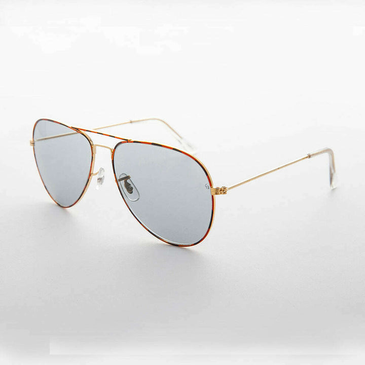 Vintage Aviator Sunglass Glass Photochromic Lens - Merlin 2
