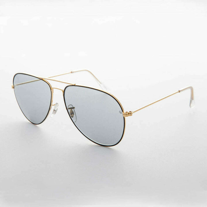Vintage Aviator Sunglass Glass Photochromic Lens - Merlin 2