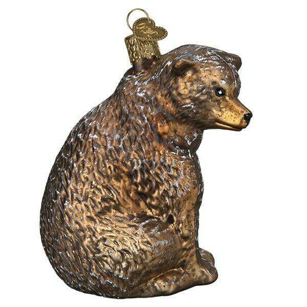 Old World Christmas Vintage Bear Blown Glass Ornament