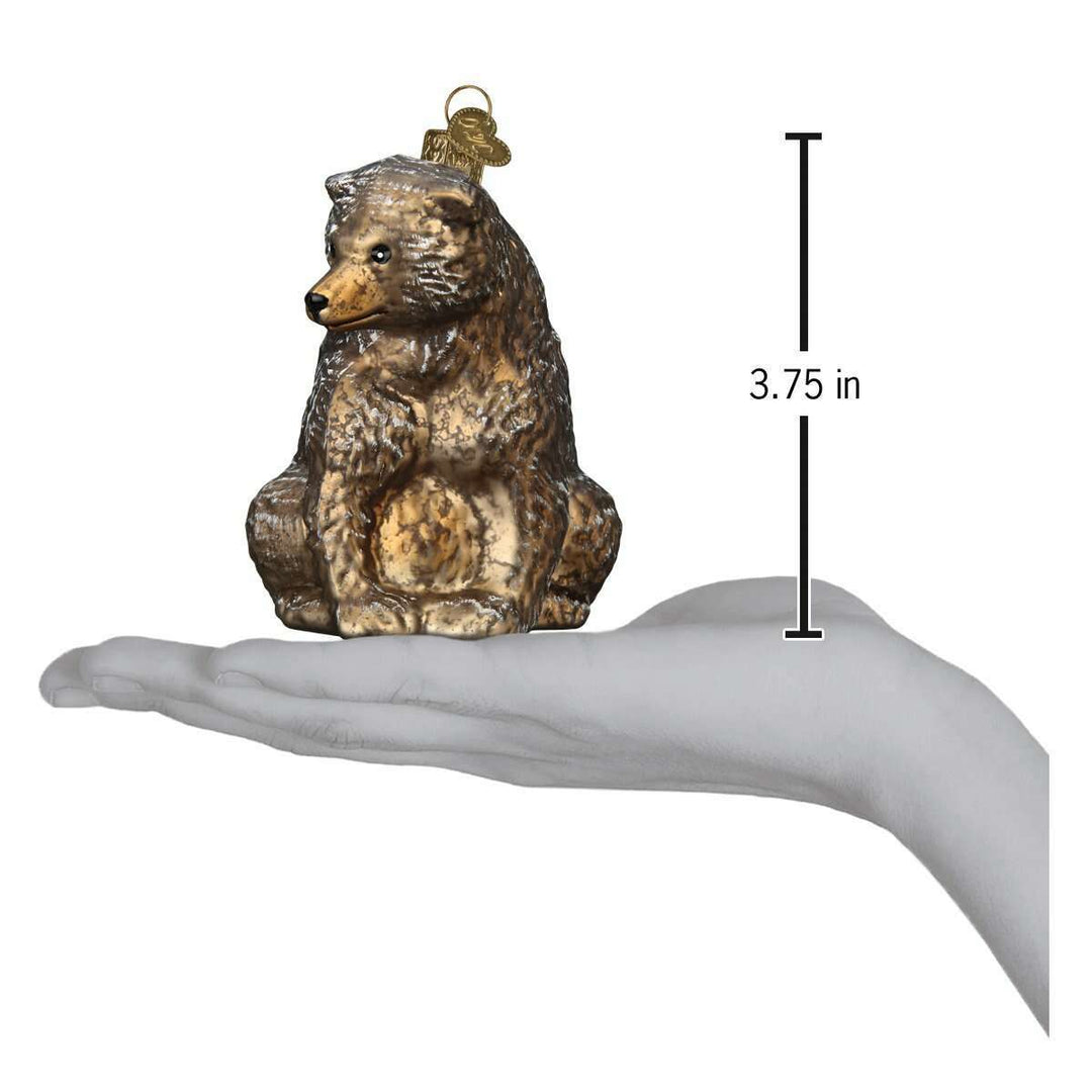 Old World Christmas Vintage Bear Blown Glass Ornament
