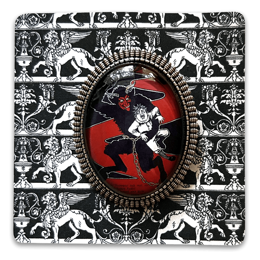 Vintage Cameo Style Krampus Brooch by Lipstick & Chrome