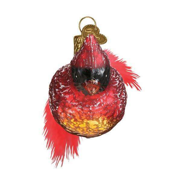 Old World Christmas Vintage Cardinal Blown Glass Ornament