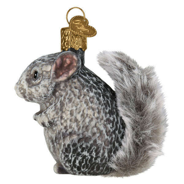 Old World Christmas Vintage Chinchilla Blown Glass Ornament