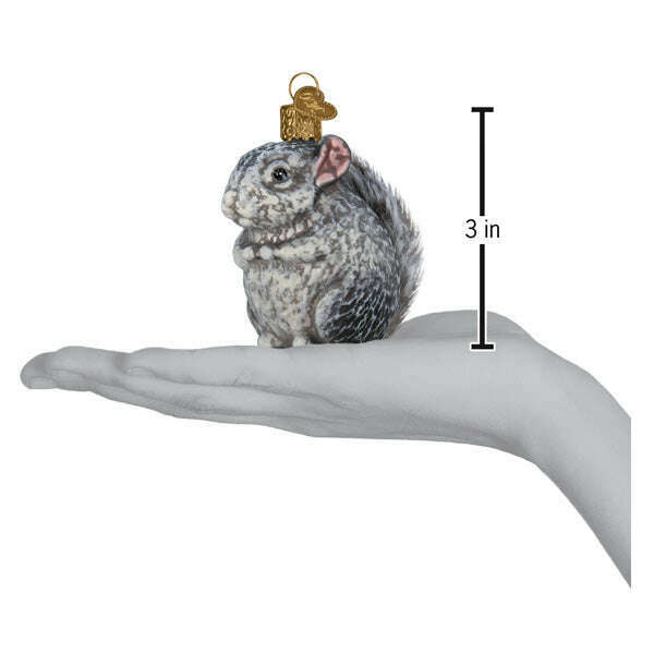 Old World Christmas Vintage Chinchilla Blown Glass Ornament