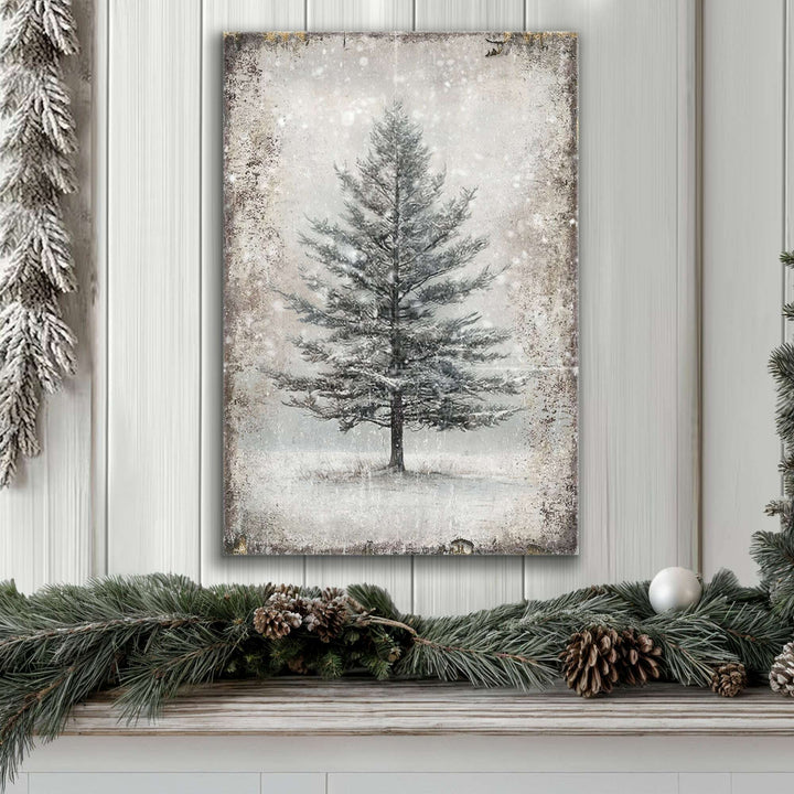 Vintage Christmas Tree Wall Art VIII