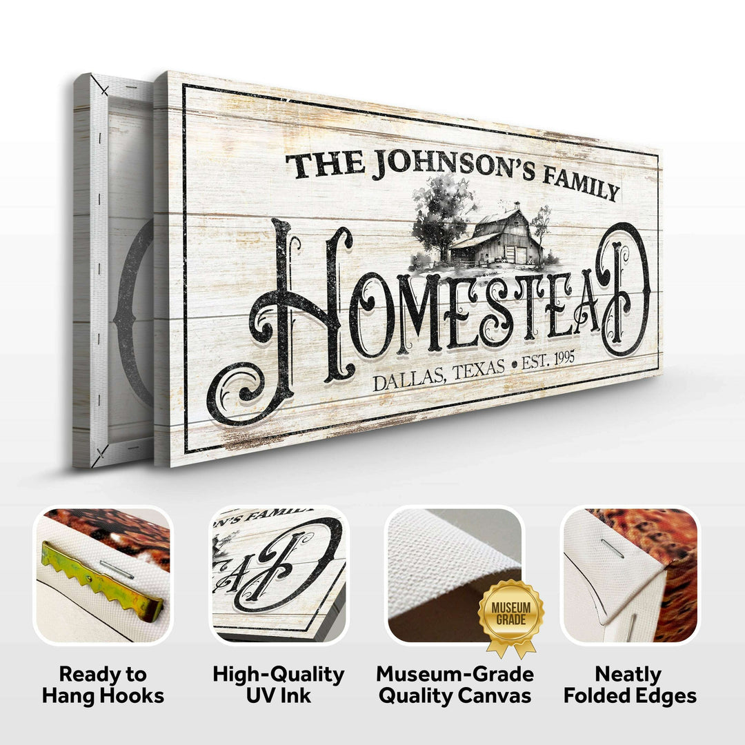 Vintage Farmhouse Homestead Sign