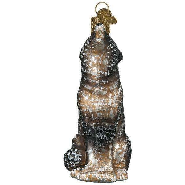 Old World Christmas Vintage Howling Wolf Blown Glass Ornament