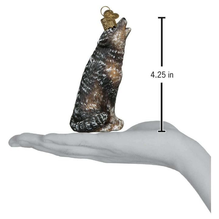 Old World Christmas Vintage Howling Wolf Blown Glass Ornament