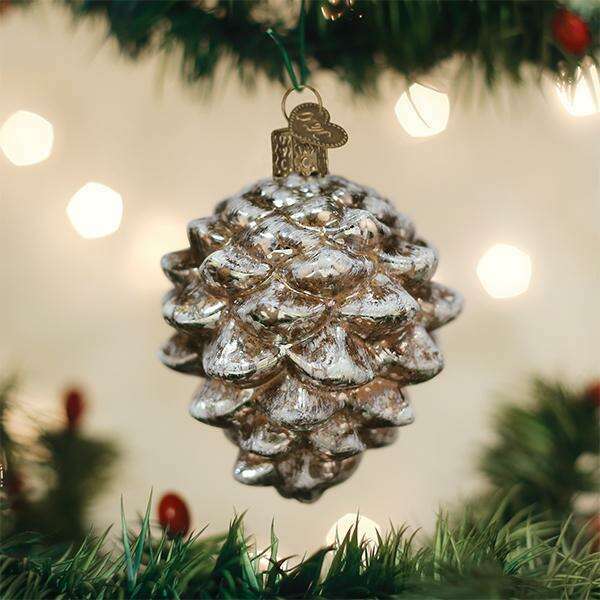 Old World Christmas Vintage Pinecone Blown Glass Ornament