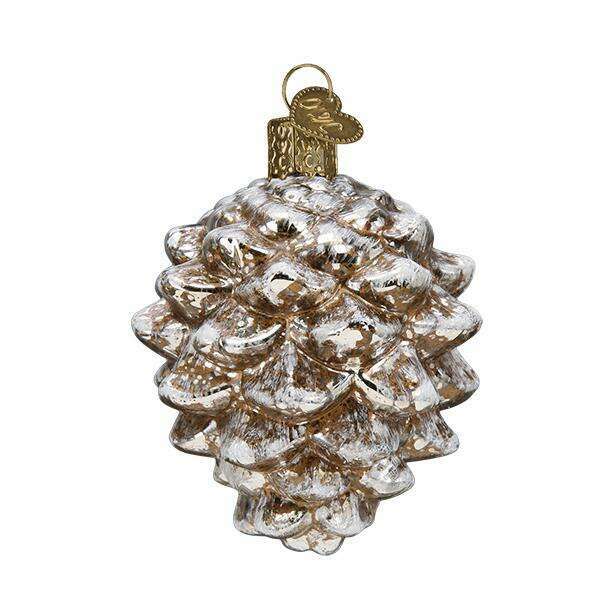 Old World Christmas Vintage Pinecone Blown Glass Ornament