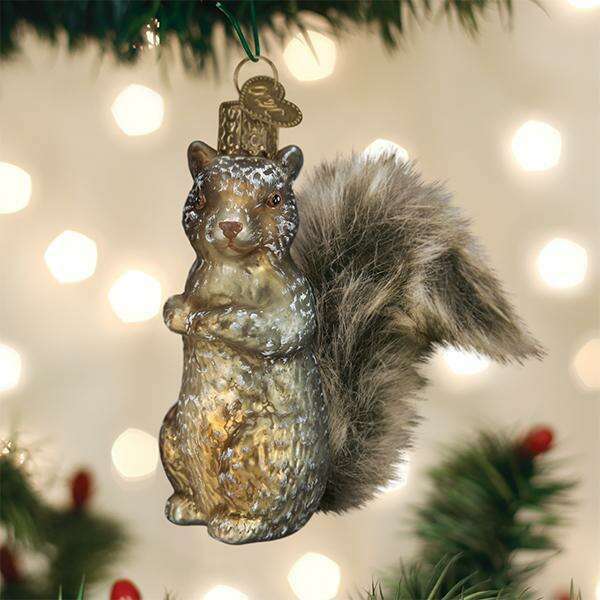 Old World Christmas Vintage Squirrel Blown Glass Ornament