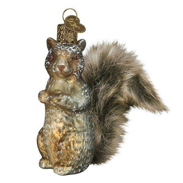 Old World Christmas Vintage Squirrel Blown Glass Ornament