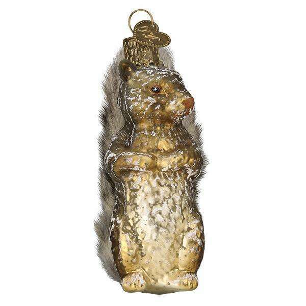 Old World Christmas Vintage Squirrel Blown Glass Ornament