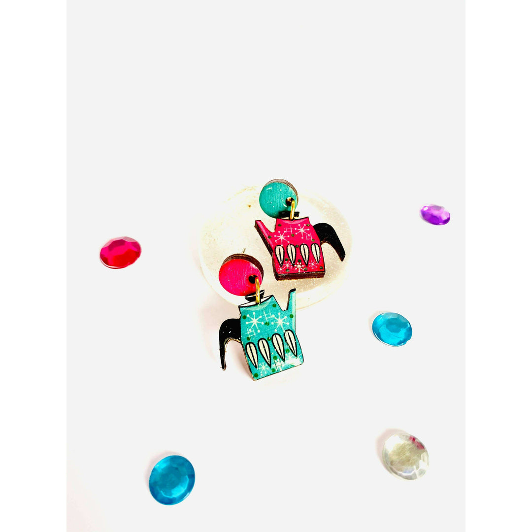 Vintage Teapot Earrings by Rosie Rose Parker