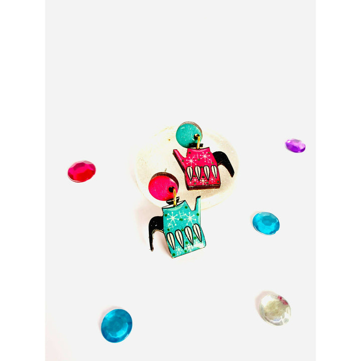 Vintage Teapot Earrings by Rosie Rose Parker
