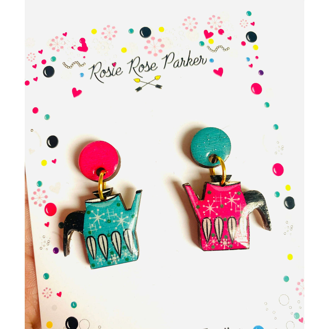 Vintage Teapot Earrings by Rosie Rose Parker