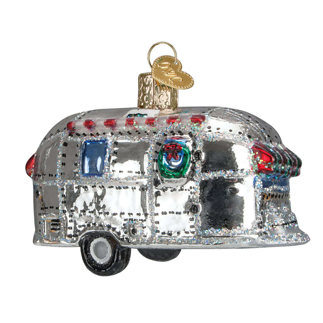 Old World Christmas Vintage Trailer Blown Glass Ornament