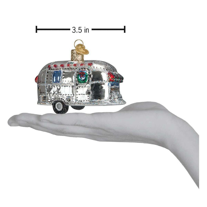 Old World Christmas Vintage Trailer Blown Glass Ornament