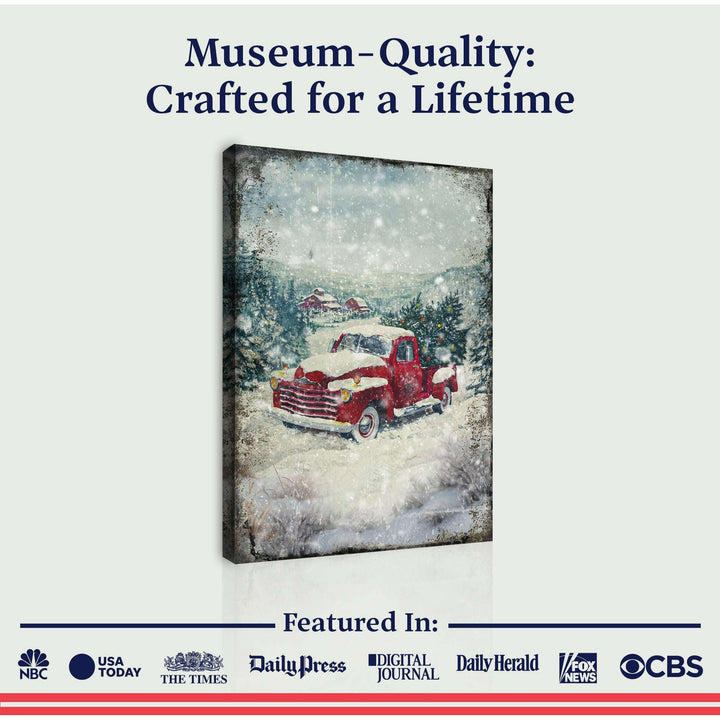 Vintage Truck With Christmas Tree Wall Art II