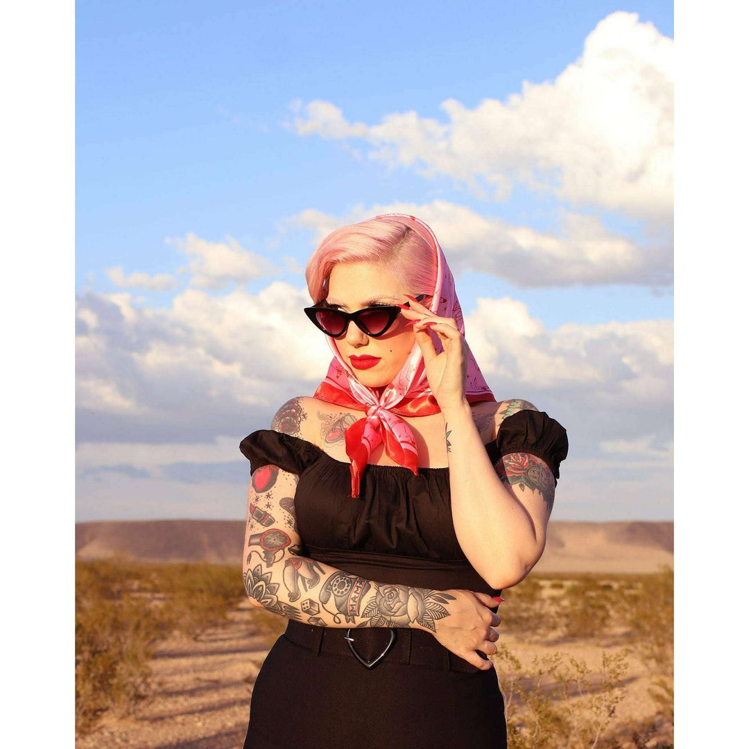 'Vintage with a Twist' Satin Scarf