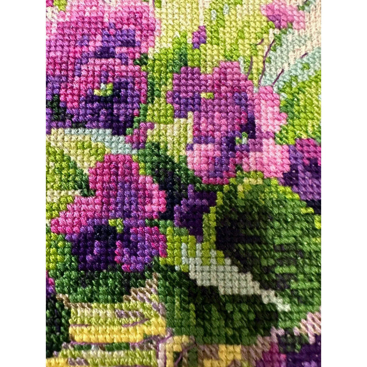 Violets in a Pot R2091 Counted Cross Stitch Kit