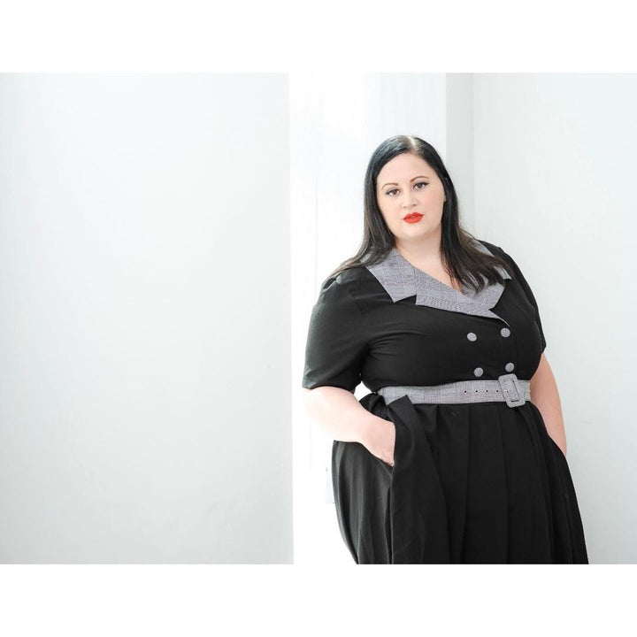 Michelle Double-Breasted Swing Dress