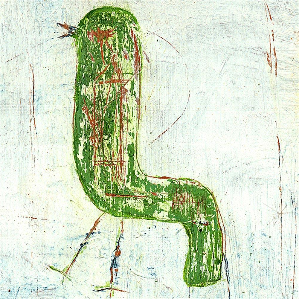 "Walking Green Bird" Gallery Wrap Art Print - Quirks!