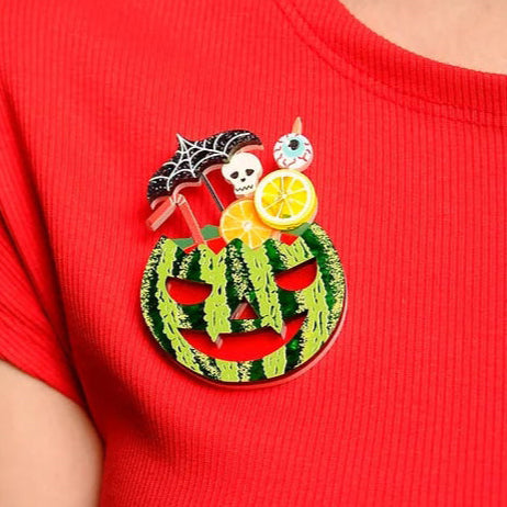 Watermelon Cocktail Brooch by LaliBlue