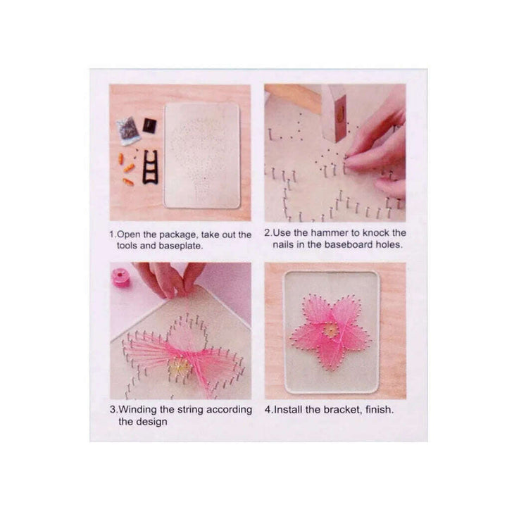 Watermelon Slice String Art Kit with Stand. Simple Decorative DIY String Art Craft Kit M1-4 DHAA28335