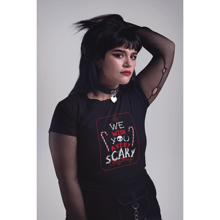We Wish You A Scary Christmas Candy Cane Tee - Unisex Shirt