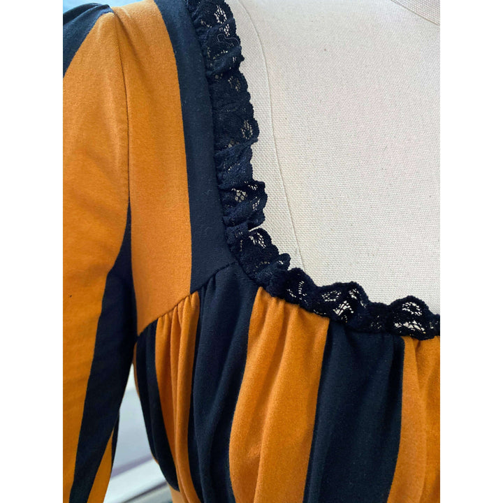 Wednesday Dress in Pumpkin Spice Stripe