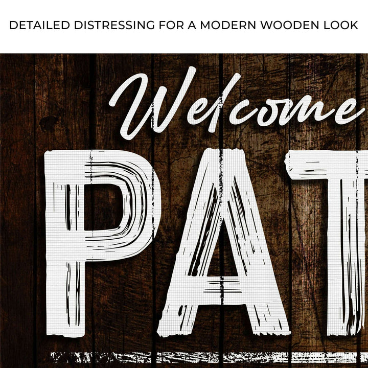 Welcome To The Patio Sign