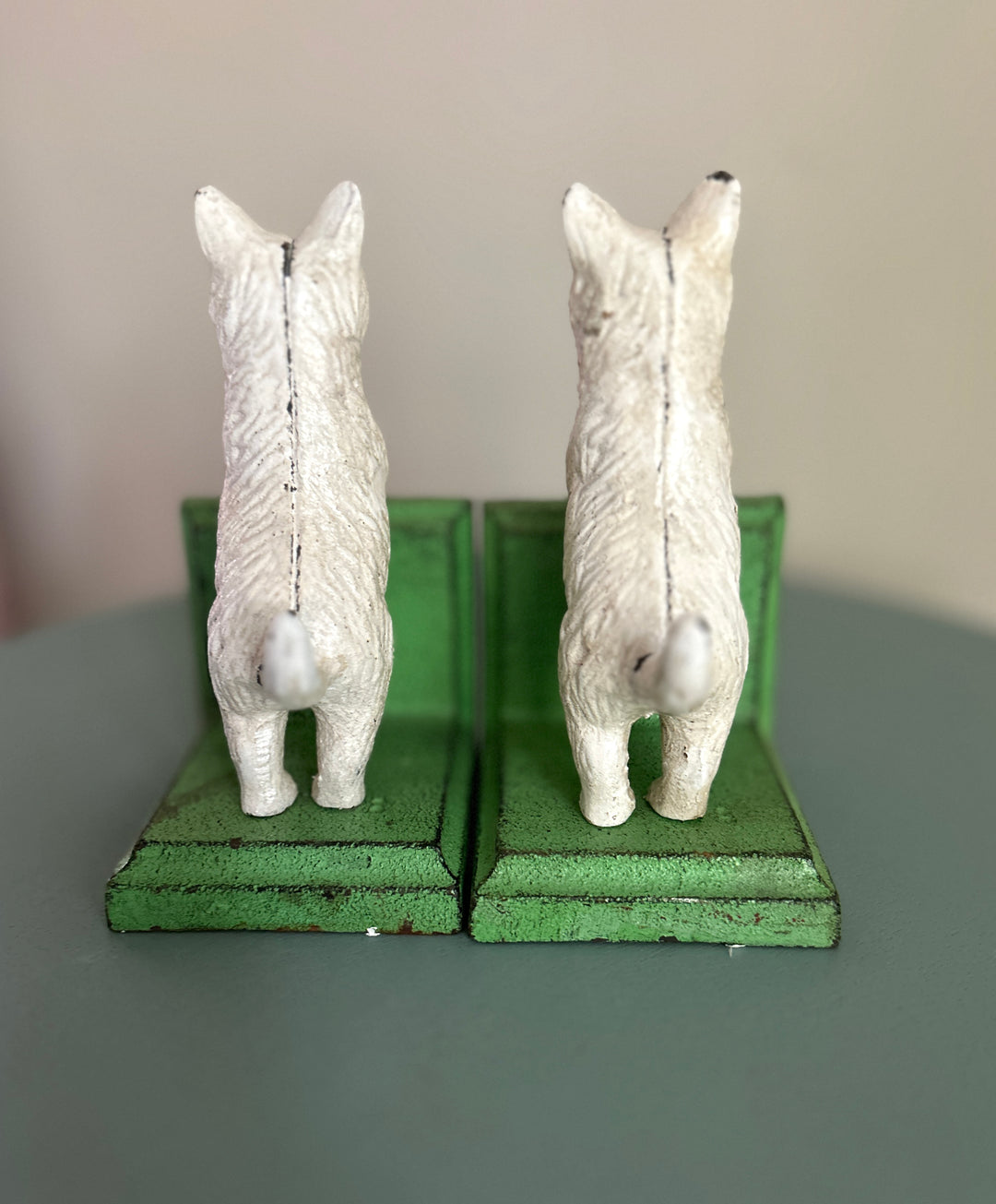 Westie bookends back view