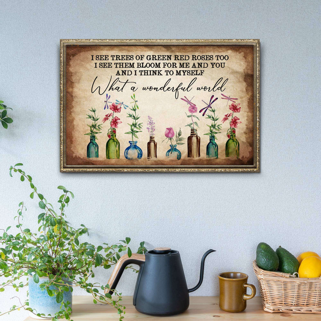 What A Wonderful World Sign X