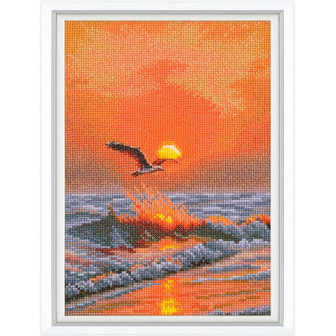 When the sun sets on the wave M1057 Counted Cross Stitch Kit