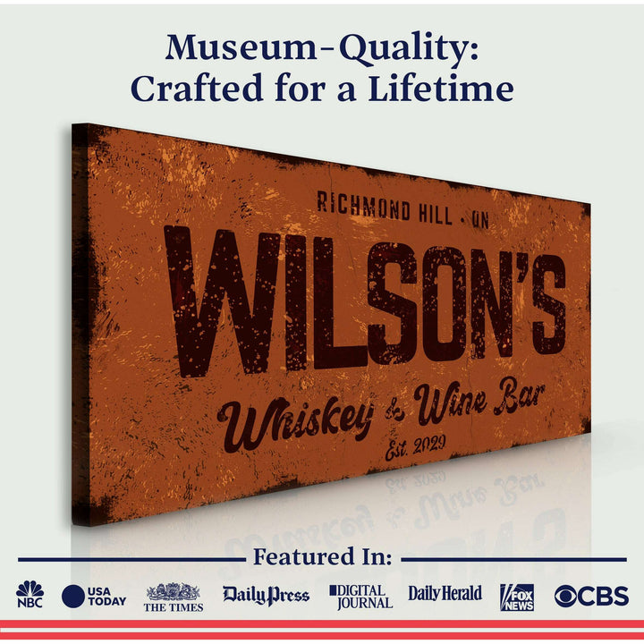 Whiskey And Wine Bar Sign II