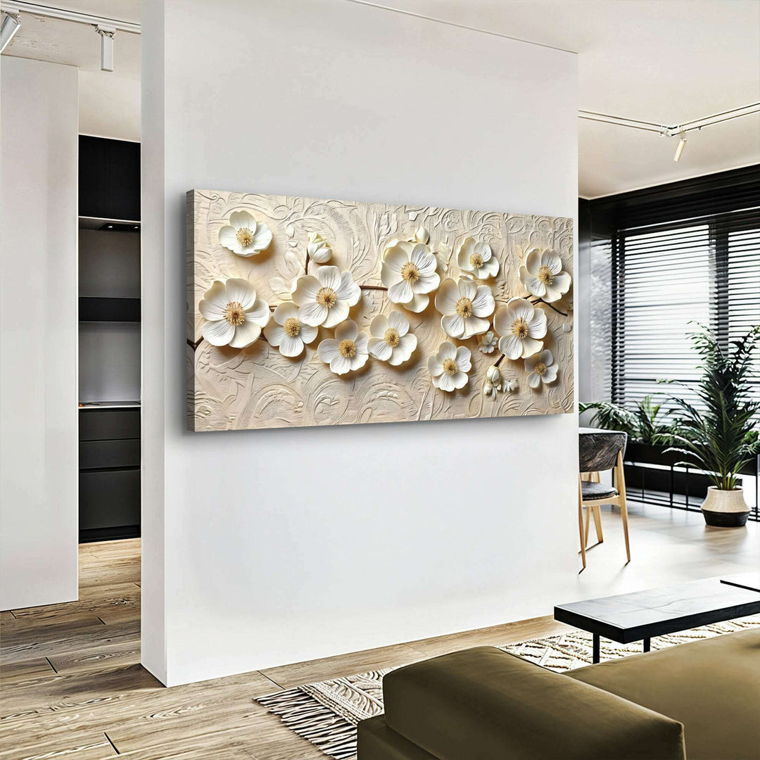 White Blossom Serenade Wall Art
