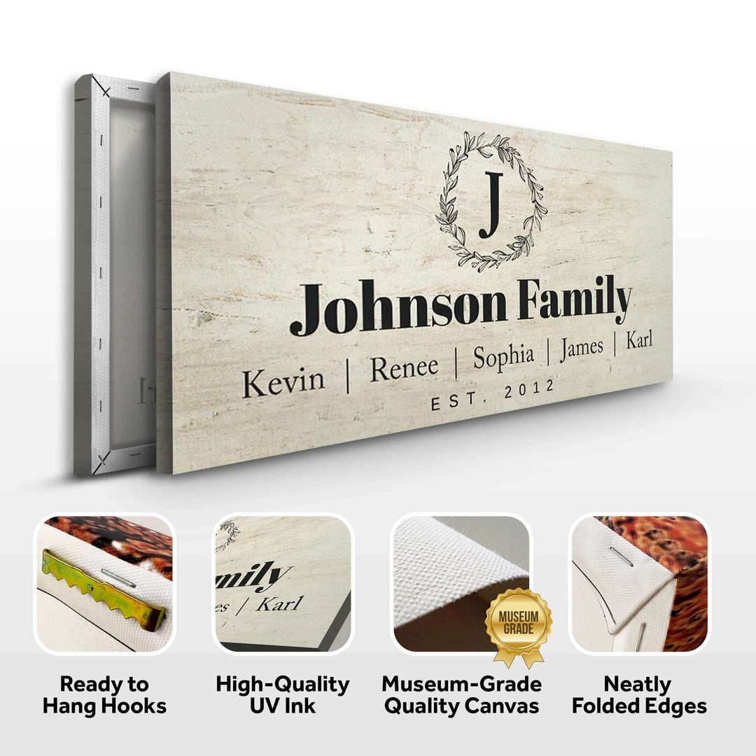 White Family Sign