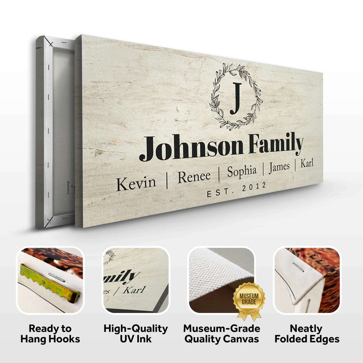 White Family Sign