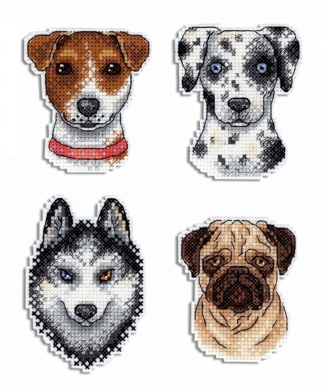 Who Said Woof? Magnets SR-409 Plastic Canvas Counted Cross Stitch Kit