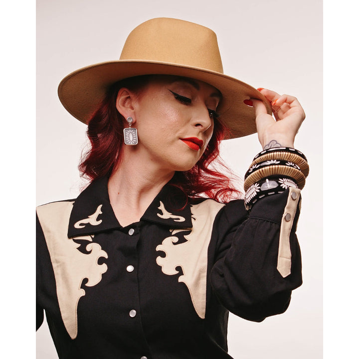 Wide Rebel Black Bangle by Splendette image 2