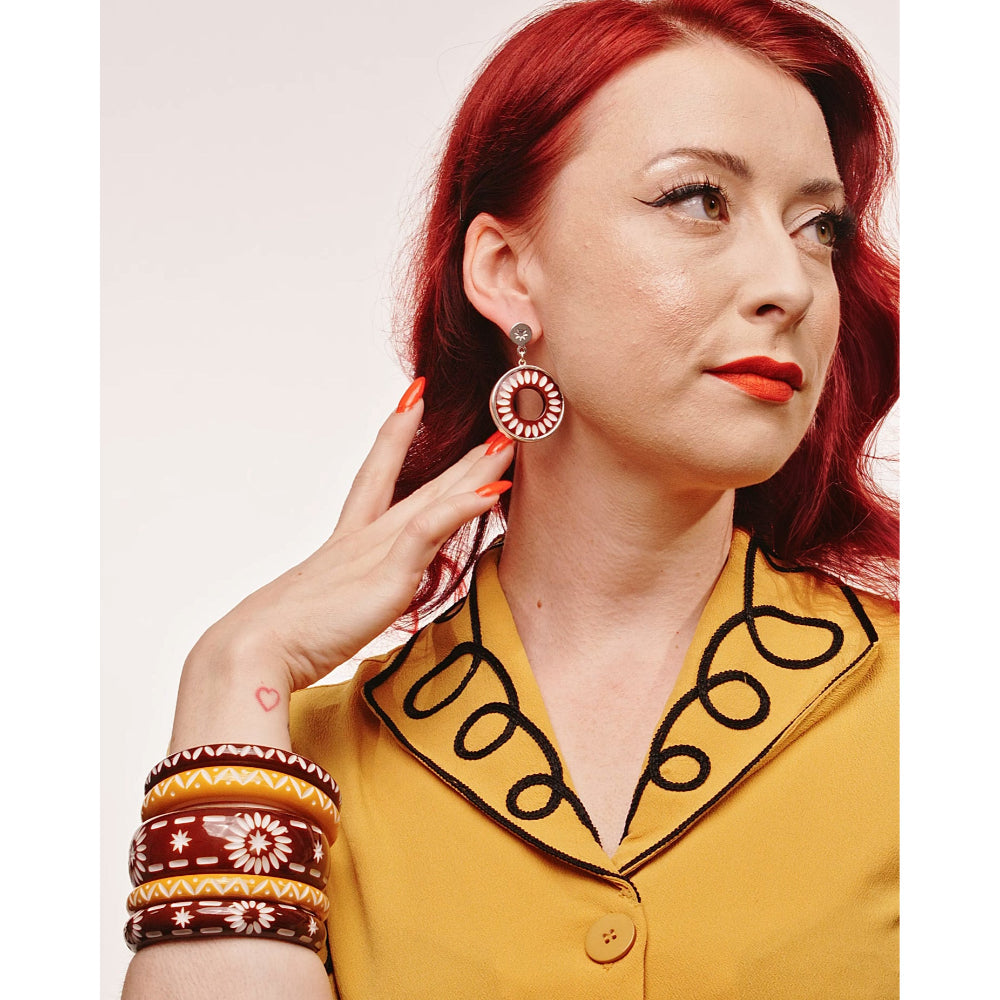 Wide Saddle Brown Bangle by Splendette image 2