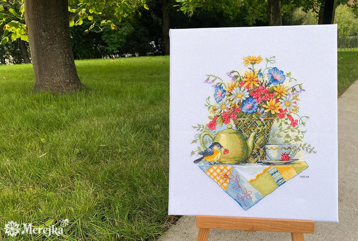 Wildflower Tea K-198 Counted Cross-Stitch Kit