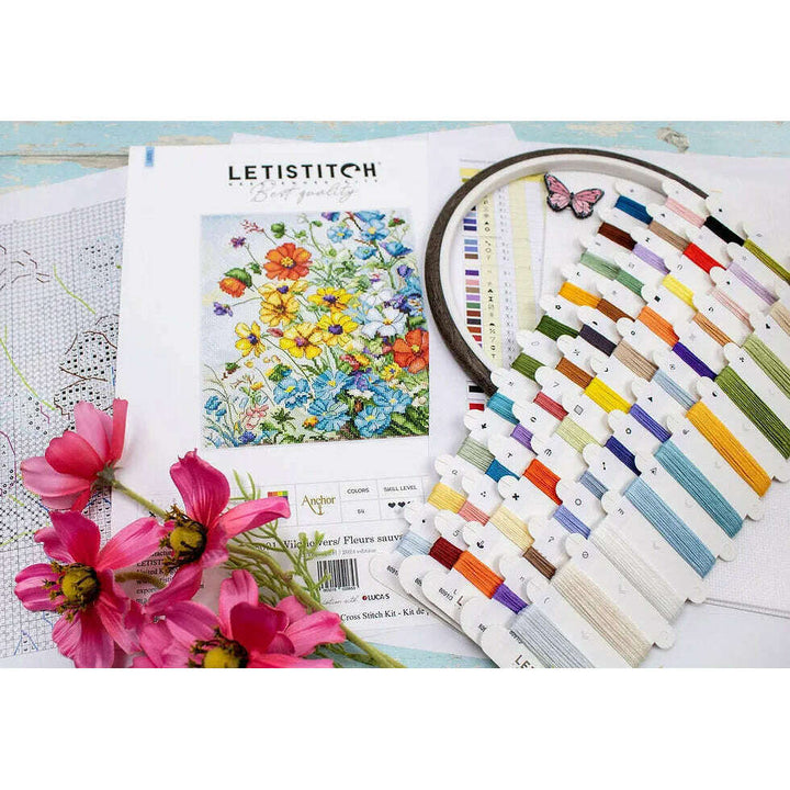 Wildflowers L8091 Counted Cross Stitch Kit
