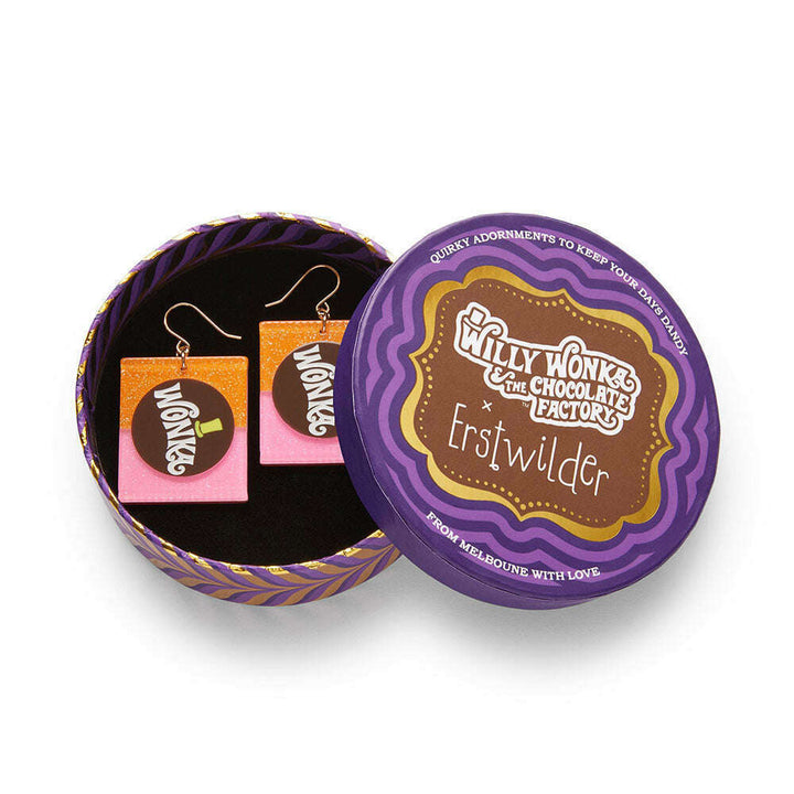 Willy Wonka Bar Drop Earrings by Erstwilder – view 2