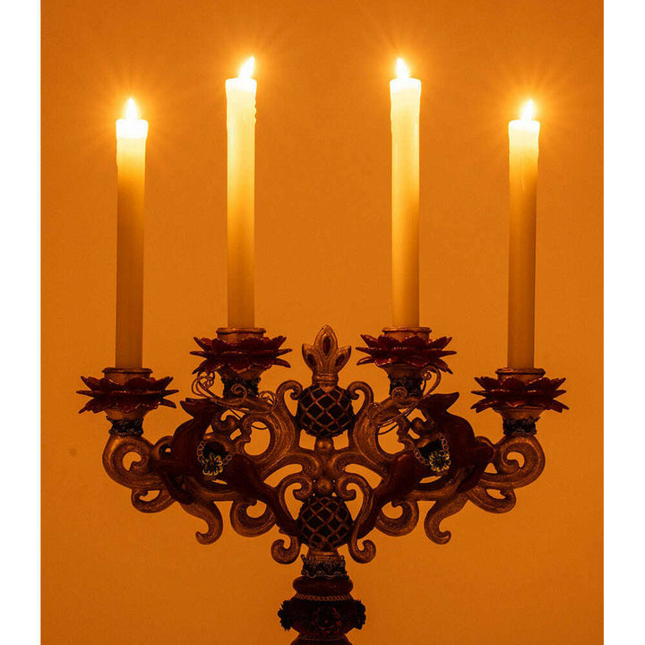 Winter Balsam and Berry Candelabra with Deer by Katherine's Collection image 2