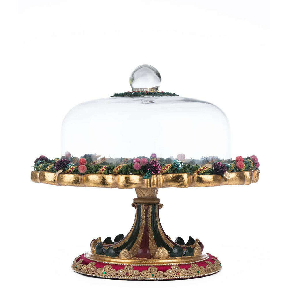 Winter Balsam and Berry Decorative Cloche Serving Piece by Katherine's Collection image 1